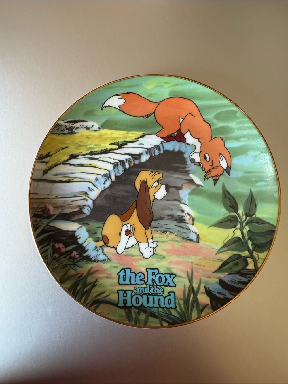 Disney The Fox and the Hound Collectible Wall Plate - Orange, Green & Blue